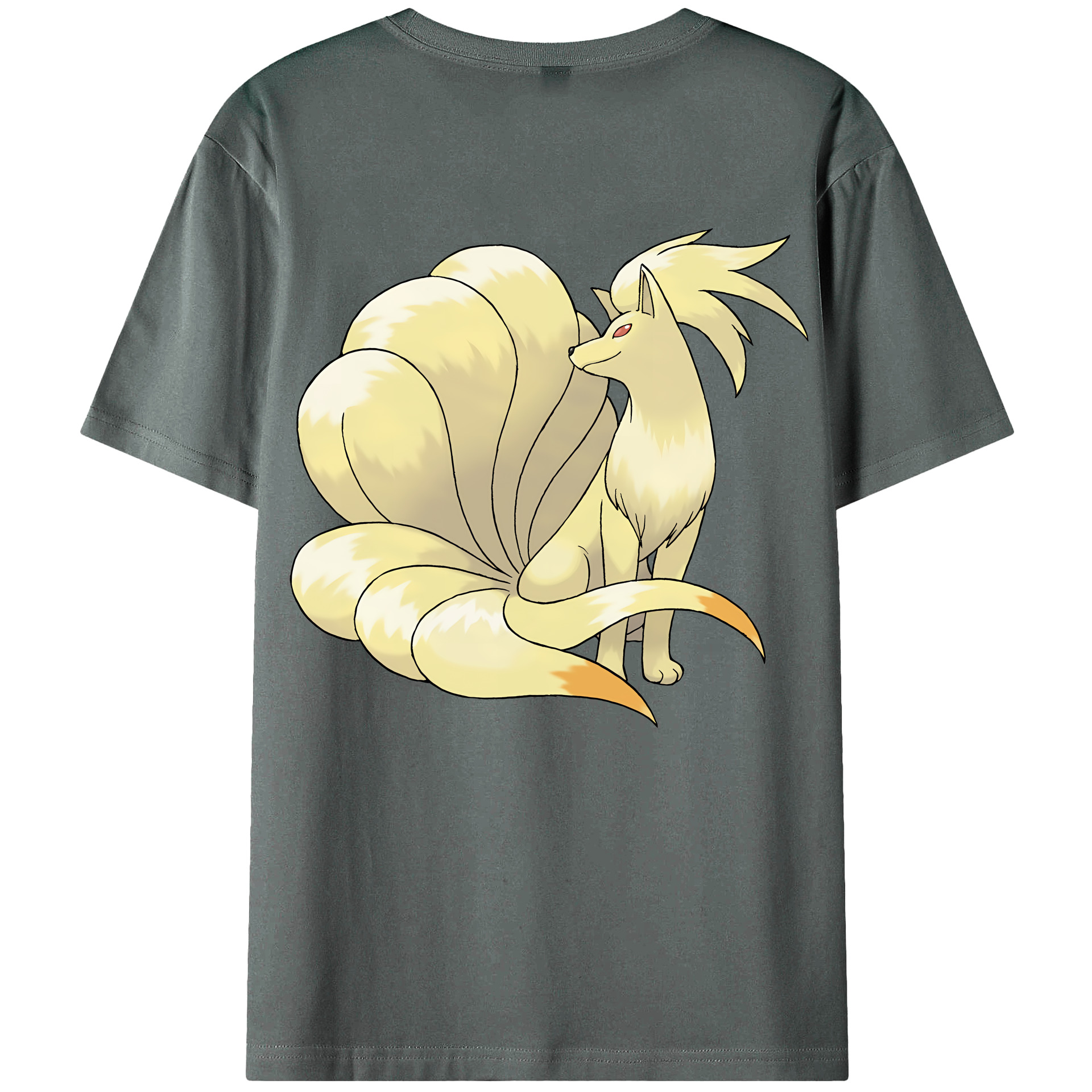 （画像用） ポケットモンスター Pokémon 綿100％ メンズ半袖Tシャツ（バックプリント） 通気性